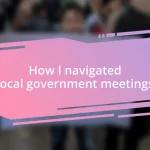 How I navigated local government meetings