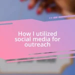 How I utilized social media for outreach